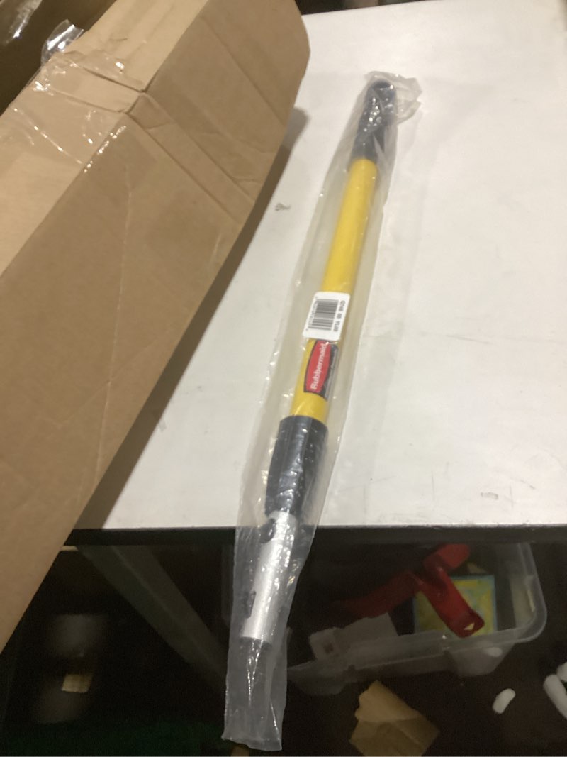 Condition photo showing New/Like New for rubbermaid commercial products hygen quick-connect straight extension/extendable handle/stick, 20 - 40 inch, yellow, lightweight for janitorial/professional microfiber cleaning/dusting 1.66 ft - 3.33 ft