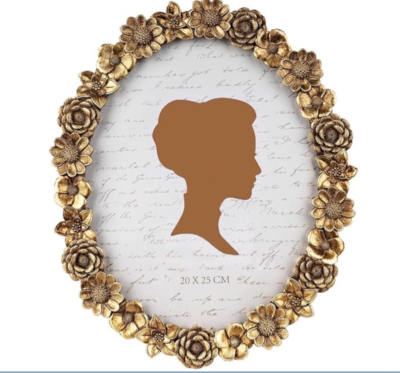 aels 8x10 inch vintage picture frame, elegant antique oval photo frames with glass front, photo display, tabletop wall hanging, gift ideas, gold flower
