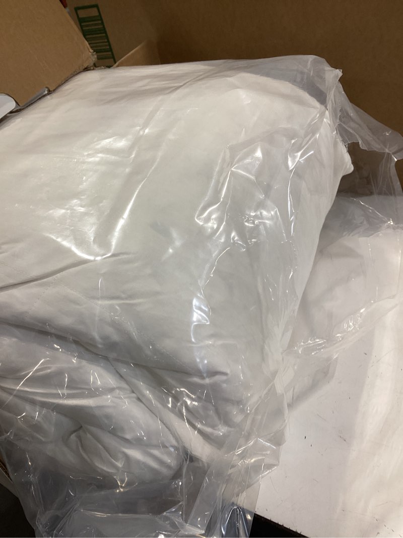 Condition photo showing Good Condition for Maple&Stone King Feather Down Comforter Lightweight White Down Duvet Insert Ultra Soft 100% Cotton Cover Fluffy King Comforter 106 x 90 Inches King White/Lightweight