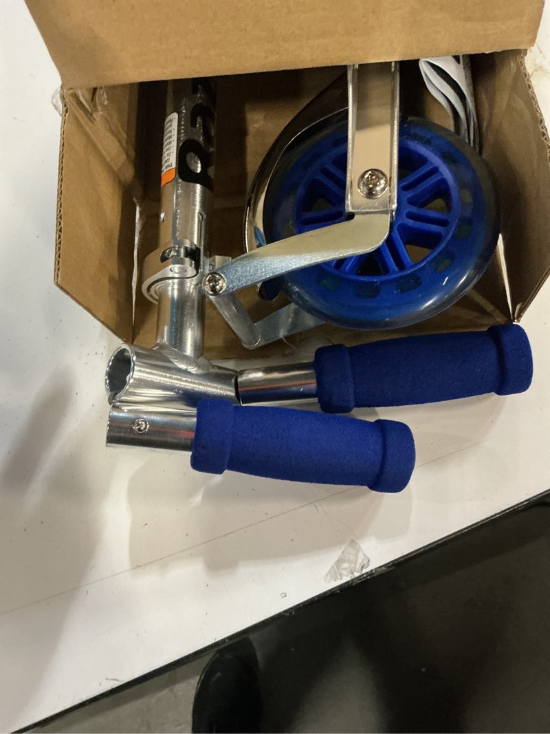 Condition photo showing Good Condition for razor a3 kick scooter for kids - larger wheels, front suspension, wheelie bar, lightweight, foldable, and adjustable handlebars blue