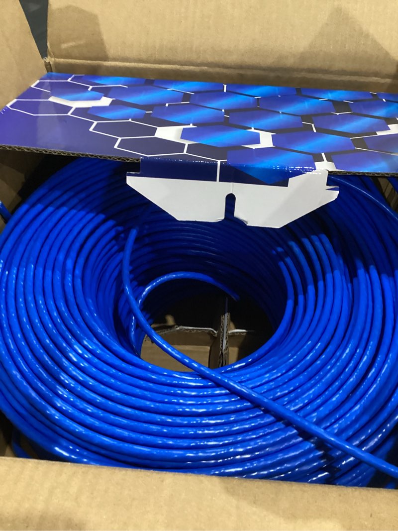 Condition photo showing Good Condition for monk cables | cat6 plenum cable 1000ft | utp, 23awg, 550mhz | dsx-8000 certified | most certified cable of the whole market (blue)