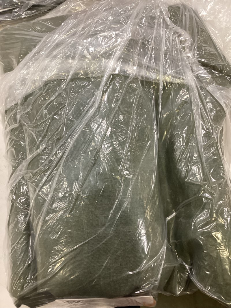 Condition photo showing Good Condition for european linen curtain, 48x84, hunter green