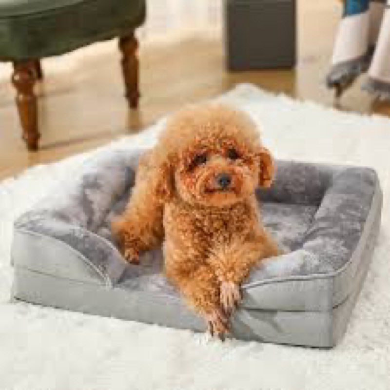 PayUSD Dog Beds for Large Medium Small Dogs Orthopedic Pet Bed Sofa Supportive Egg Crate Foam Animal Couch with Removable Washable Cover Non Skid Bottom S to  ( similar )