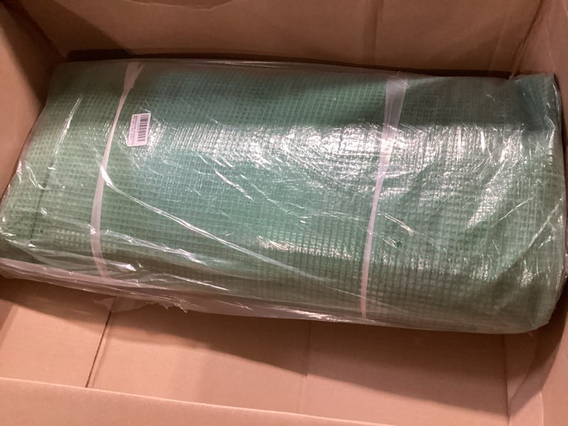 Condition photo showing Good Condition for replacement cover for portable greenhouse, large walk-in green hot garden house top tarp 2 zippered doors 8 roll-up windows (frame does not included) (20 x 10 x 7 ft)