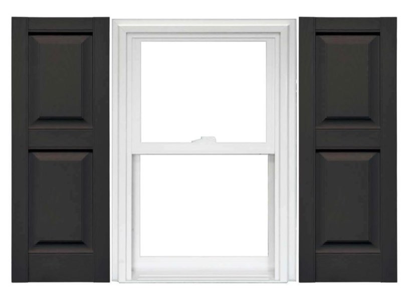 mid america raised panel vinyl shutters (1 pair) musket brown with mounting hardware musket brown 14.75"w x 67"h