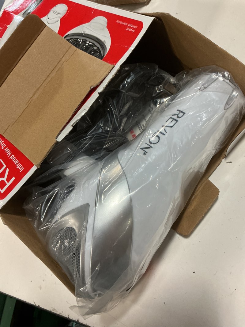 Condition photo showing Good Condition for revlon infrared ionic hair dryer with diffuser & concentrator, 2 speed settings, blow dryer with tourmaline technology for frizz control, 1875 watt power for fast drying, suitable for all hair types full size