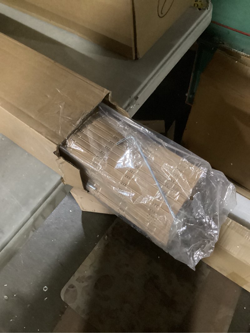 Condition photo showing Good Condition for LazBlinds No Tools No Drill Cordless Bamboo Roman Shades, Light Filtering Window Treatment, Roll Up Bamboo Blinds for Windows 28'' W x 72'' H, Brown Light Filtering-brown206 28" W x 72" H