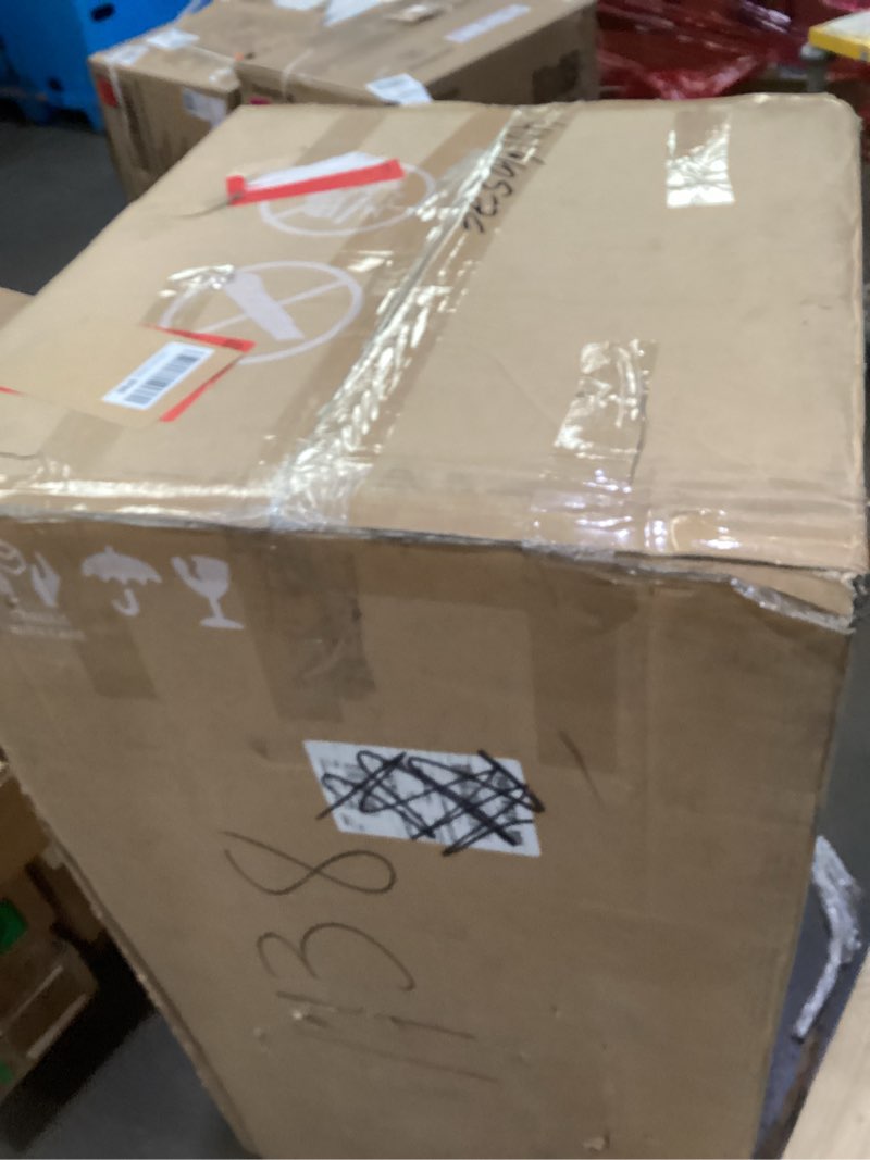 Condition photo showing As Is for Zinus Van 16 Inch Queen Metal Platform Bed, Steel Slat Support, No Box Spring Needed, Eco Friendly WonderBox Packaging, Easy Assembly, Black Queen Modern 16" New Small Box