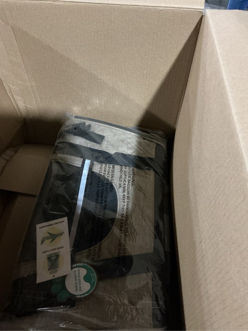 Condition photo showing Good Condition for petami airline approved pet carrier for cat, soft sided dog carrier for small dog, cat travel supplies accessories for indoor cat, ventilated pet carrying bag medium kitten puppy, large heather taupe heather taupe large - 19.5"l x 10.2"w x 12"h