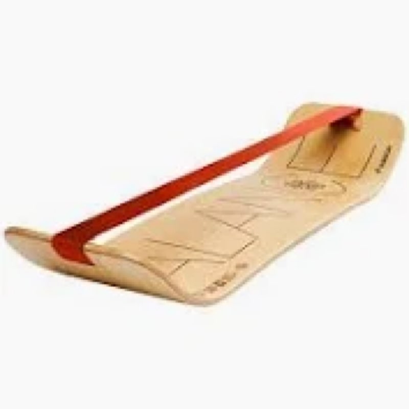 Balance Board trainer for Adults Kids,Weaving belt balance plate Slackline Wooden Wobble Board.Train