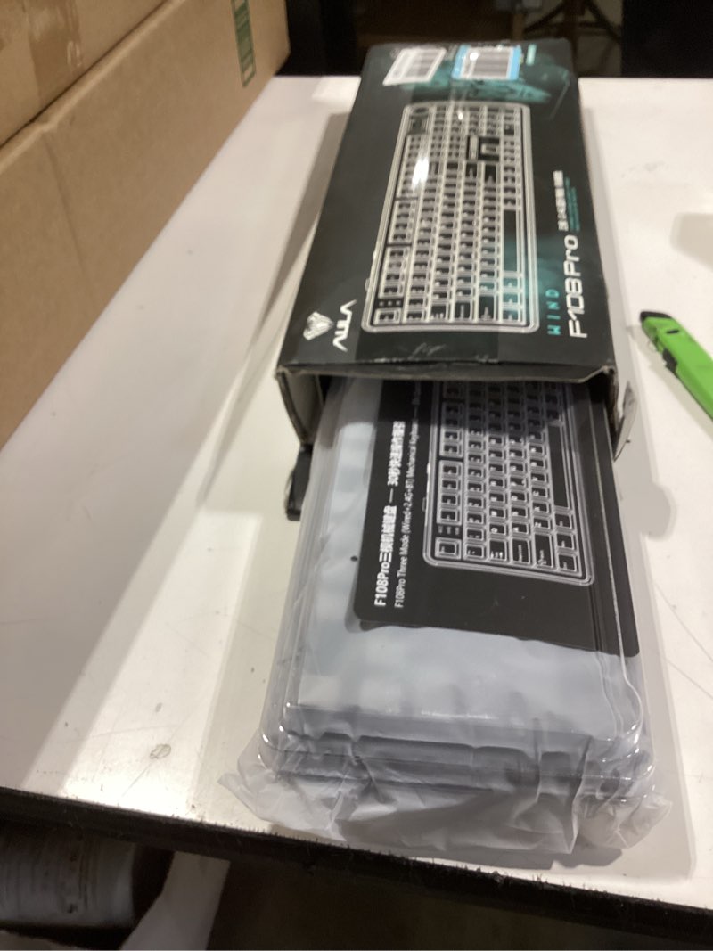 Condition photo showing Good Condition for aula f108 pro - wireless mechanical keyboard with screen&knob,hot swappable gaming keyboard with 8000mah battery,pre-lubed switches,rgb backlit,pbt keycaps creamy sounding computer keyboards,104 keys white&red