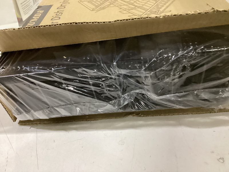 Condition photo showing Good Condition for dish drying rack, 2 tier dish racks for kitchen counter, compact drying rack kitchen, rust-resistant dish drainer, detachable space-saving dish rack with drainboard, utensil holder, black 2 tier-black