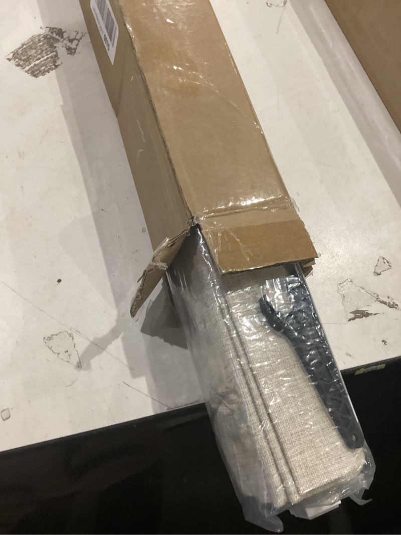 Condition photo showing Good Condition for lazblinds no tools no drill cordless roman shades for windows, blackout thermal insulated uv blocking window blinds, room darkening fabric blinds for indoor windows, 29'' w x 64'' h, beige blackout - beige 29" w x 64" h