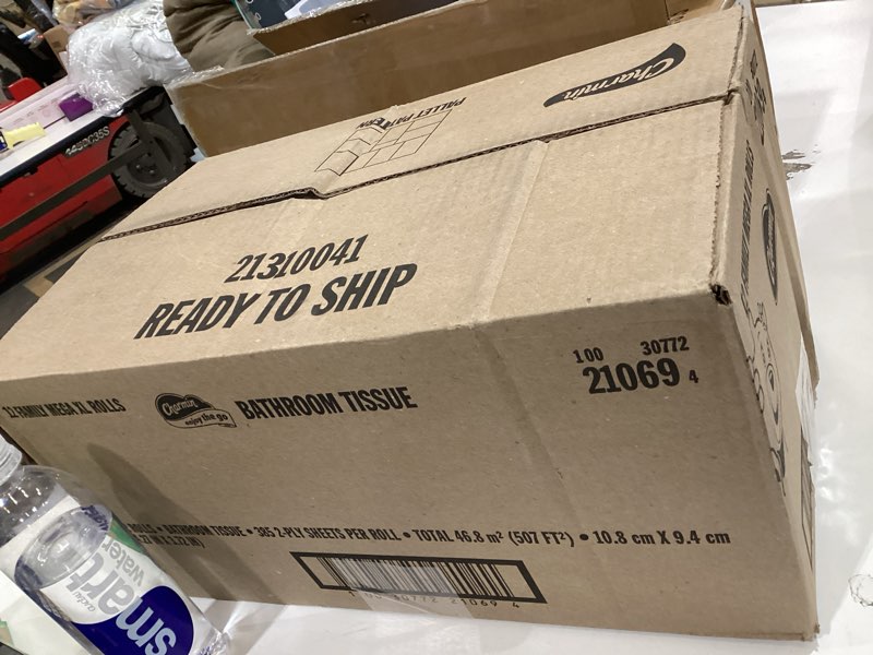 Condition photo showing New/Like New for Charmin Ultra Strong Clean Touch Toilet Paper, 12 Family Mega XL Rolls = 84 Regular Rolls 385 sheet (Pack of 12) Family Mega XL