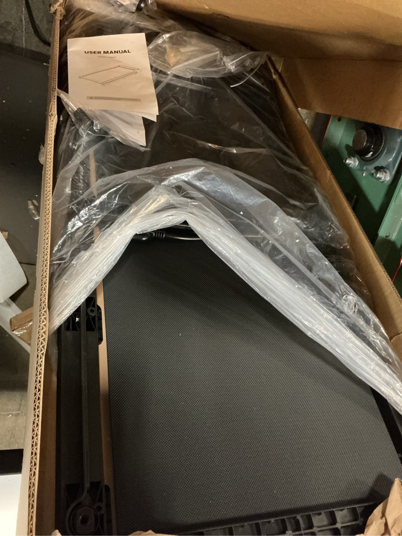 Condition photo showing As Is for Walking Treadmill Pad with Incline,Walking 2.5HP for Home and Office, 265Lbs Weight Capacity,Treadmill with APP &Remote Control, LED Display Yellow