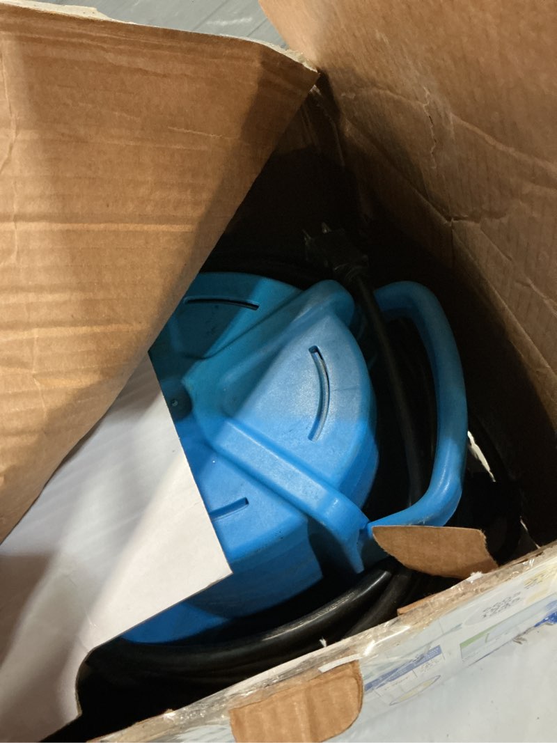 Condition photo showing As Is for little giant apcp-1700 115-volt, 1/3 hp, 1745 gph, automatic, submersible, swimming pool cover pump with 25-ft. cord, light blue, 577301