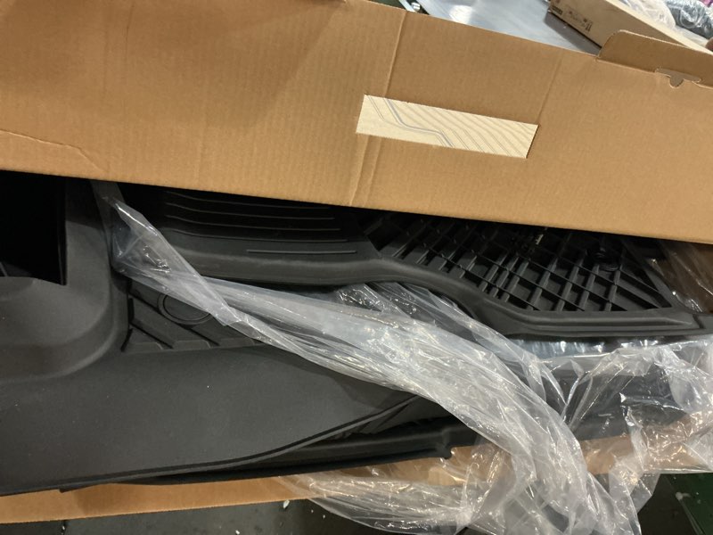 Condition photo showing Good Condition for 3w floor mats (with metal pedals) fit for ford f-150 2015-2026 & f150 lightning 2022-2025 supercrew, tpe all weather car mats custom fit accessories (w/s original fold under-seat storage box) 1.f150 2015-2026 upgraded floor mats w/ storage