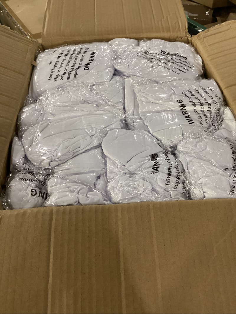 Condition photo showing Good Condition for 100 pieces white chair covers - versatile stretch polyester spandex dining chair slipcovers for dining, party, wedding, banquet, and more white 100pcs