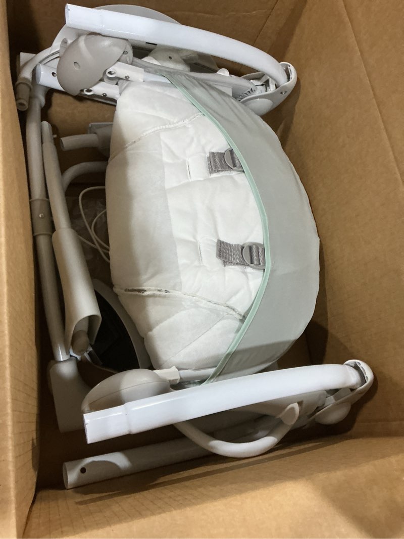 Condition photo showing As Is for ingenuity convertme 2-in-1 compact portable automatic baby swing & infant seat, battery-saving vibrations, nature sounds, 0-9 months 6-20 lbs (swell)