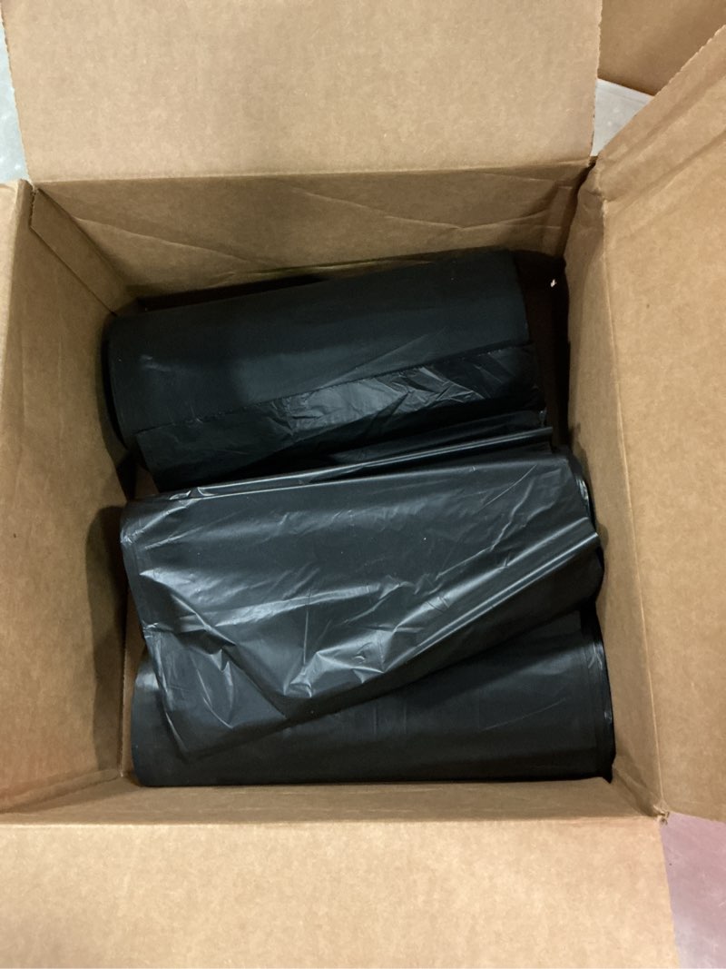 Condition photo showing New/Like New for delxo 55-60 gallon trash bags, 150 count, 40×54'' large black garbage bags – light-to-medium duty star-seal can liners for commercial, lawn and leaf bags – bulk value pack, made in usa 60gal-150ct(black)
