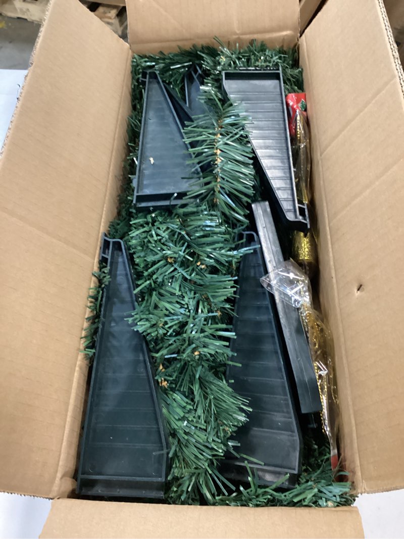 Condition photo showing Good Condition for 2 Pack 3 Ft Artificial Christmas Tree for Tabletop, Mini Xmas Tree with Gold Tree Topper Star for Indoor Outdoor Holiday Home Party Christmas Decorations (Green) Green- 2 Pk