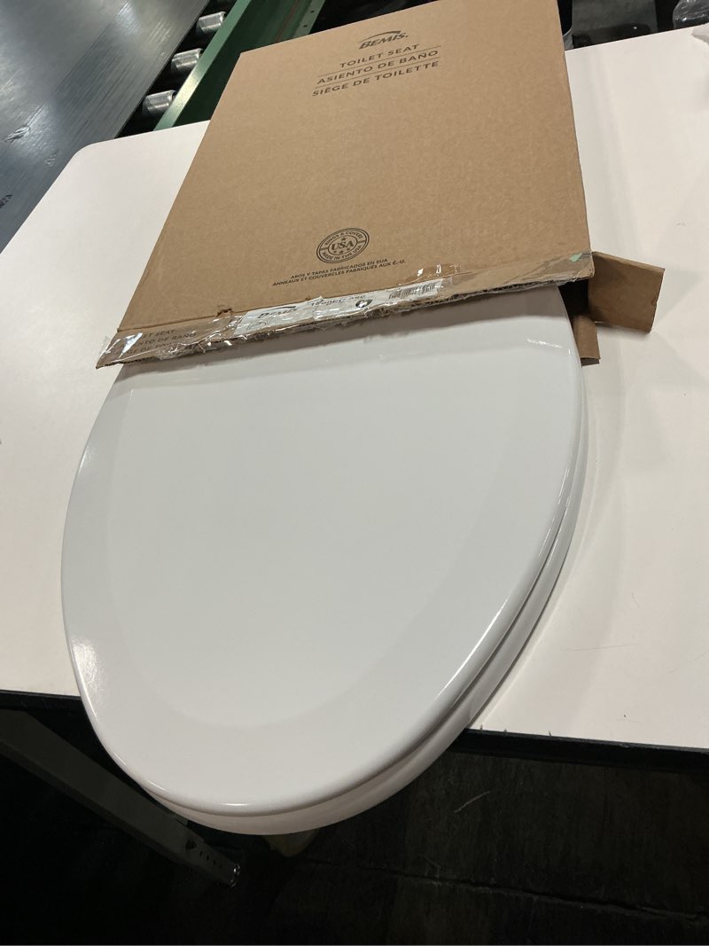Condition photo showing New/Like New for Bemis 1500EC 390 Lift-Off Wood Elongated Toilet Seat, Cotton White (Pack of 1)