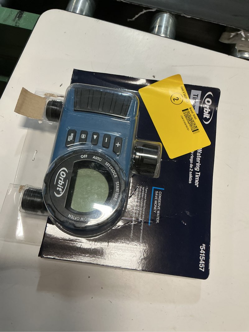 Condition photo showing As Is for orbit 2 output port stationary digital hose end timer