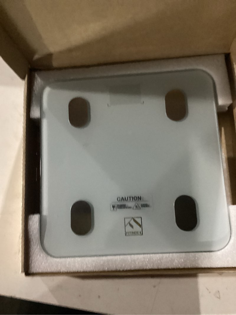 Condition photo showing New/Like New for FITINDEX Smart Scale for Body Weight, FSA&HSA Eligible, Scale with BMI, Body Fat, Muscle Mass, Bluetooth,13 Body Composition Analyzer, Sync APP, Digital Bathroom, 400lb, White White Scale 10.2 inches