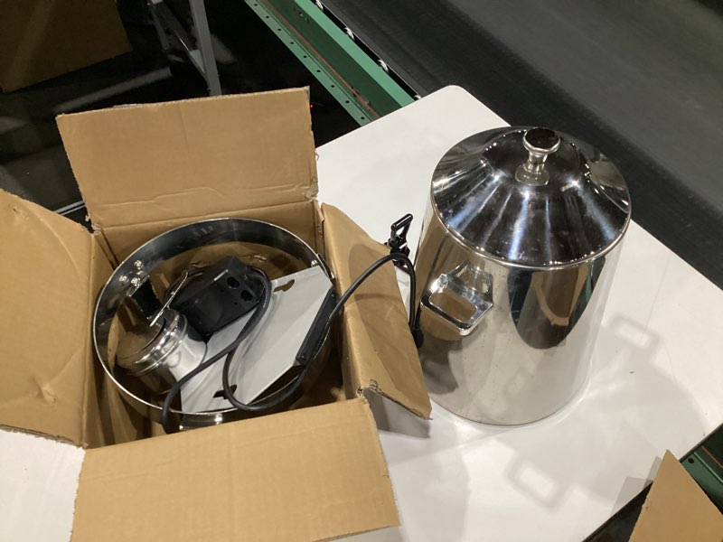 Condition photo showing As Is for 13L Hot Beverage Dispenser Coffee Chafer Urn Stainless Steel Chafer Urn commercial Electric Coffee Urn for Coffee Chocolate Juice Tea Hot & Cold Drinks About 50cup (13L), SIMILAR TO STOCK PHOTOS