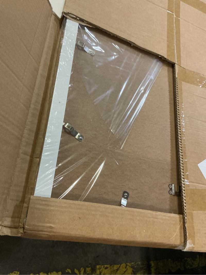 Condition photo showing Good Condition for 20x27 picture frame white for puzzles poster photo picture, horizontal and vertical formats for wall hanging, 20 x 27 wall gallery poster photo puzzles frame for 20 by 27 photos posters,white white 20x27 inch