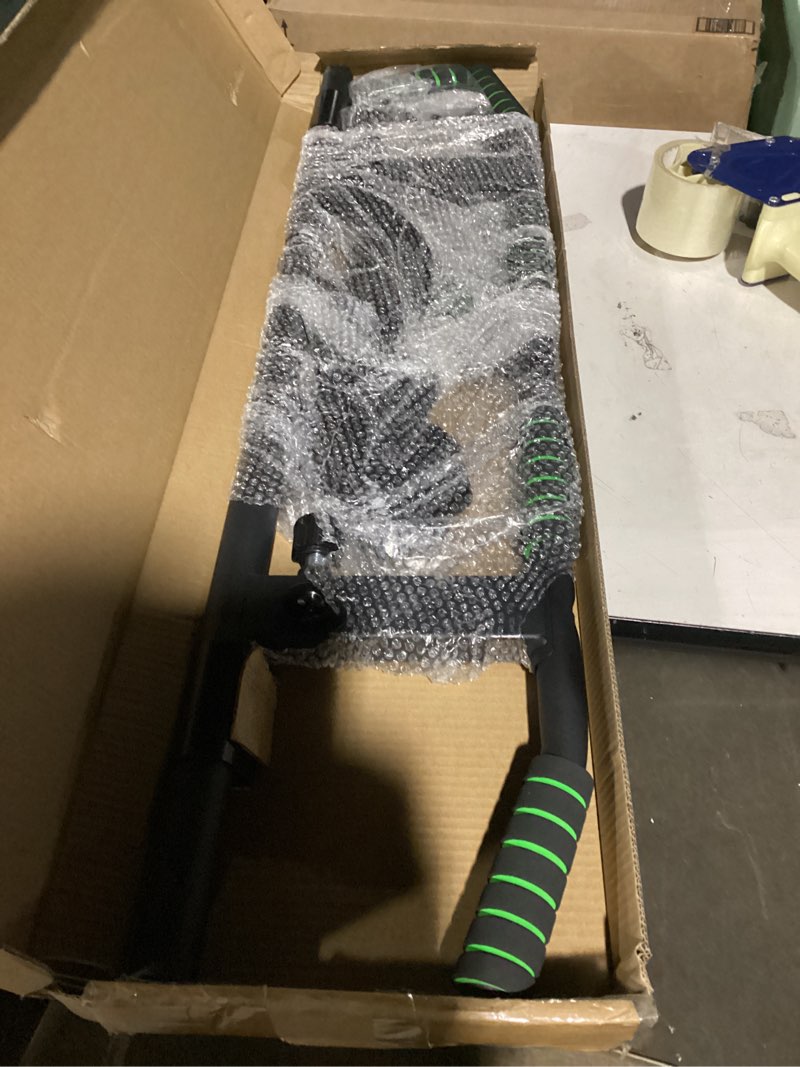 Condition photo showing New/Like New for 2026 upgrade multi-grip pull up bar with smart larger hooks technology - usa original patent, designed, shipped, warranty