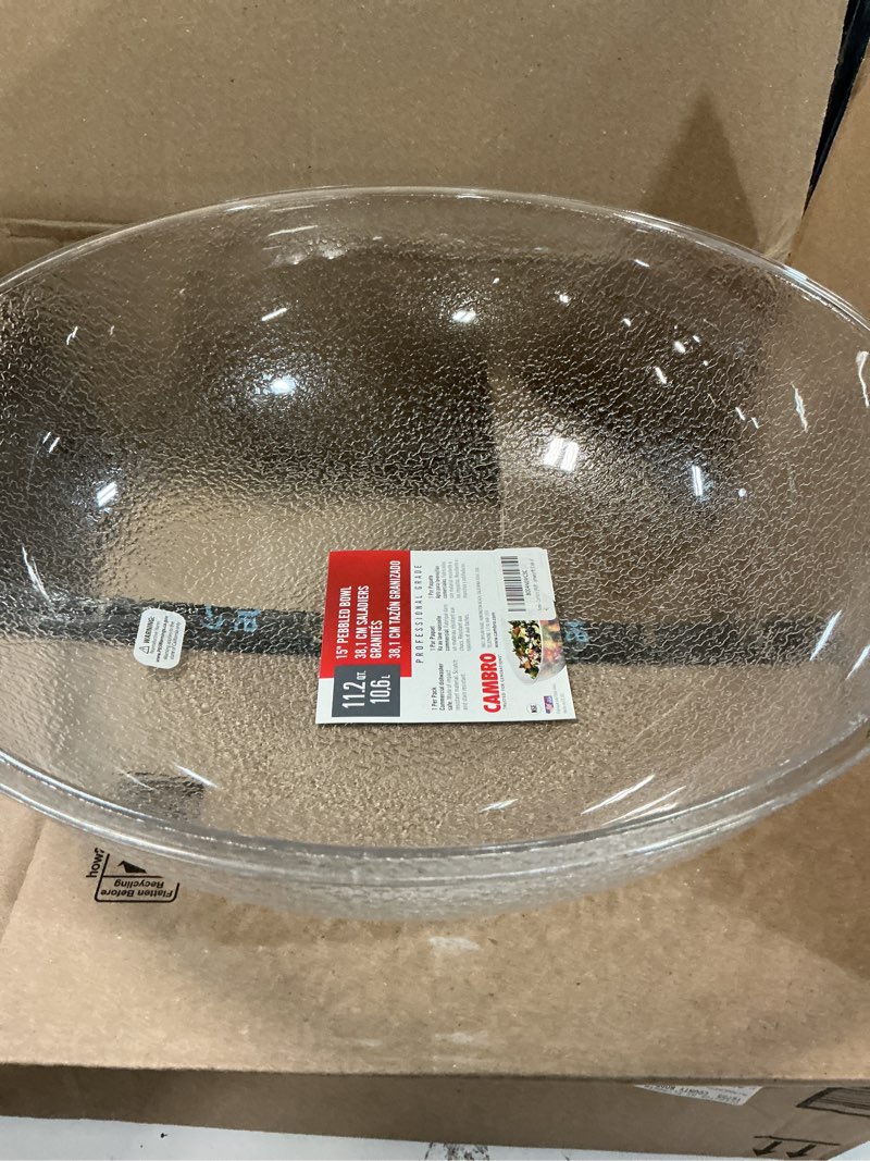 Condition photo showing Good Condition for Cambro (PSB15176) 11-1/5 qt Round Pebbled Bowl - Camwear® [Case of 4]