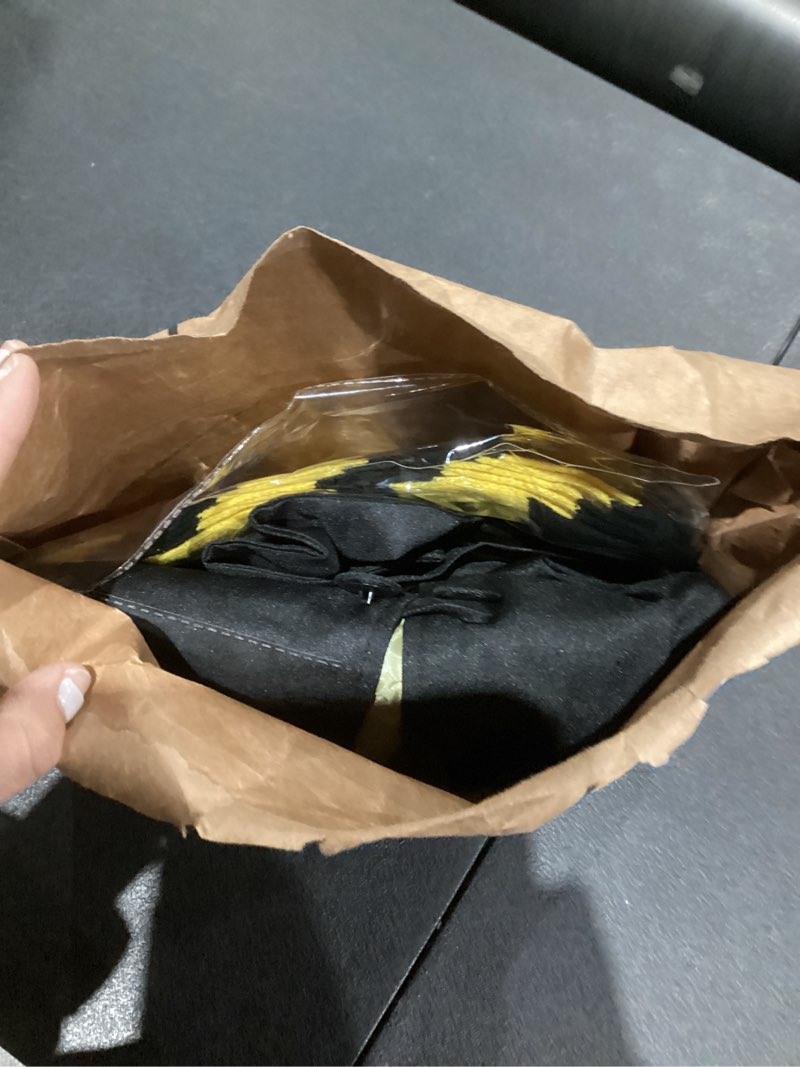 Condition photo showing Good Condition for Wizard Costume Cosplay Set, Wizard Cloak Robe for Adults Teens, Wizarding Halloween Costume Accessories for Party Yellow Large