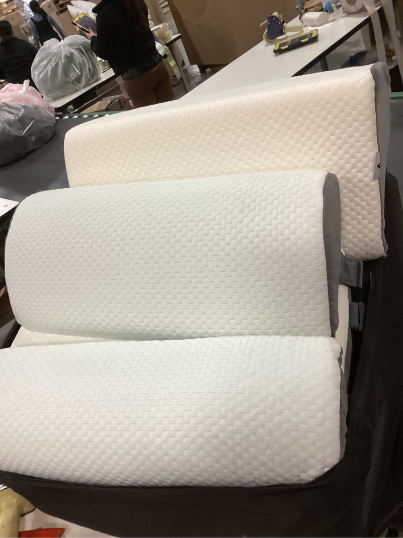 Condition photo showing As Is for 6PCS Wedge Pillow Set for After Surgery, Bed Wedge Pillow Post Surgery, Wedges Pillows for Back Pain Relief, Acid Relux, Sit Up Pillow for Beds, Beds Wedges & Body Positioners, White/Grey