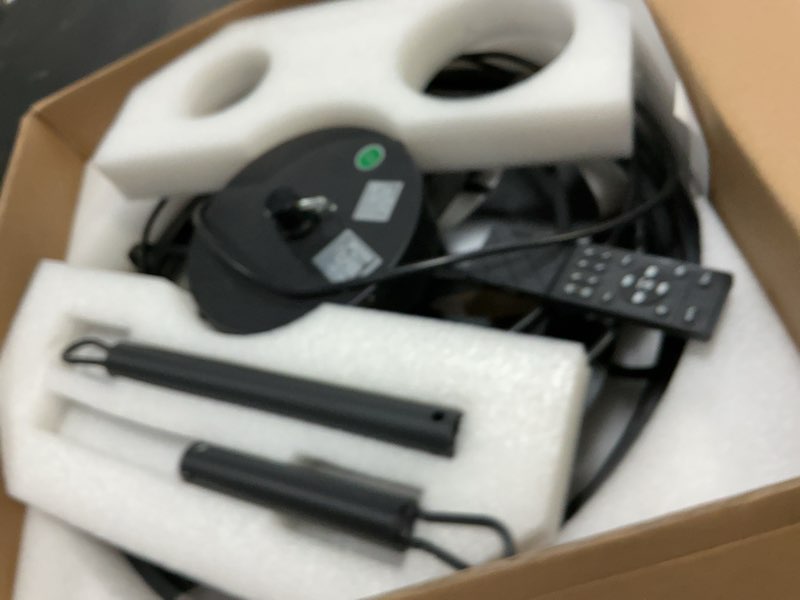 Condition photo showing Good Condition for fanbulous outdoor ceiling fans with light for patios, 20" weatherproof plug in ceiling fan, gazebo fan remote&app control, 3cct dimmable,caged ceiling fan with hanging hook for porch, pergola,canopy black 20 inch