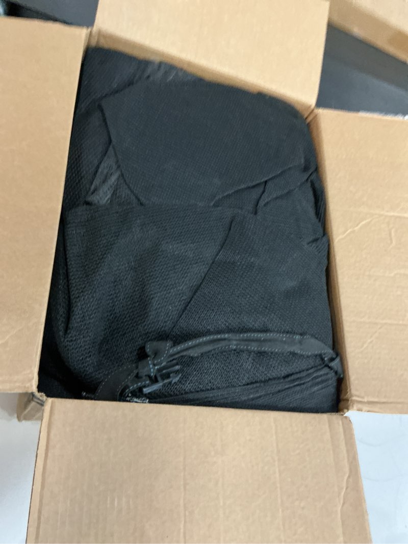 Condition photo showing As Is for Trampoline Replacement Safety Enclosure Net for 6 Straight Poles Round Frame Trampolines, Breathable and Weather-Resistant Trampoline Net with Adjustable Straps (Net Only) 12FT Frame