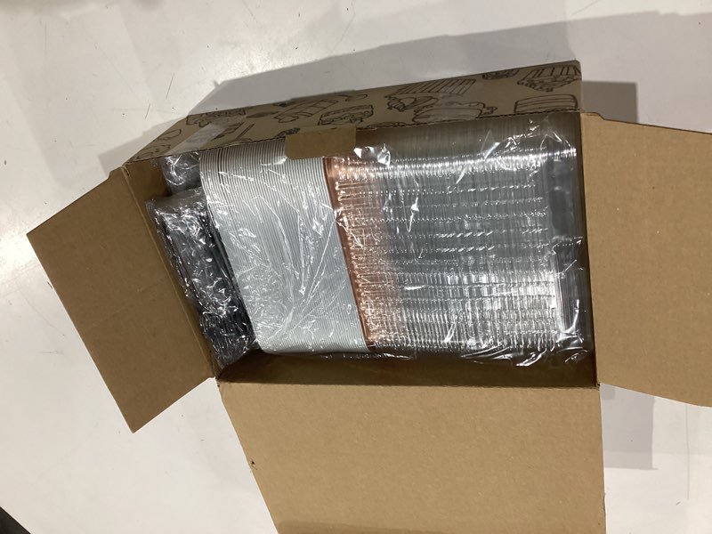 Condition photo showing Good Condition for disposable mini cake pans with lids 50 pack,lnyzqus 6.8oz rectangle baking cups muffin tins, aluminum foil baking tins mini loaf baking pans holders-champagne champagne 50 pack