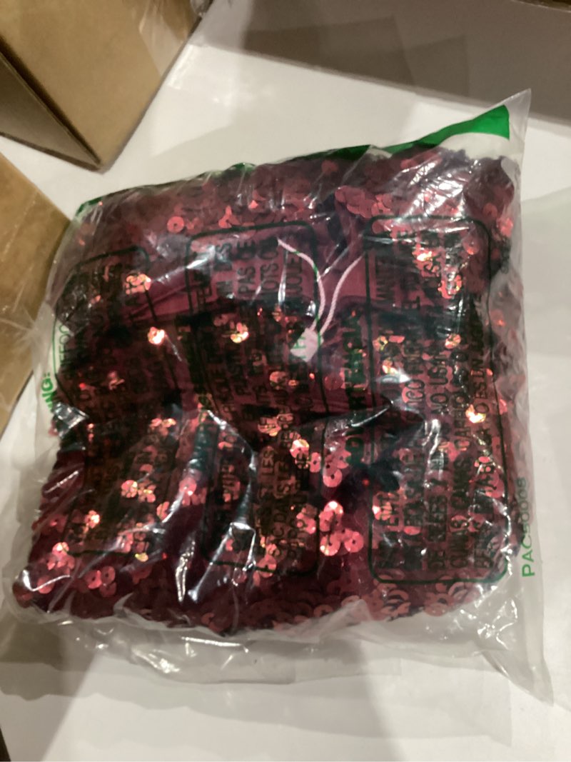 Condition photo showing Good Condition for MANER Women's Sequin Skirt Sparkle Stretchy Bodycon Mini Skirts Night Out Party Medium Burgundy