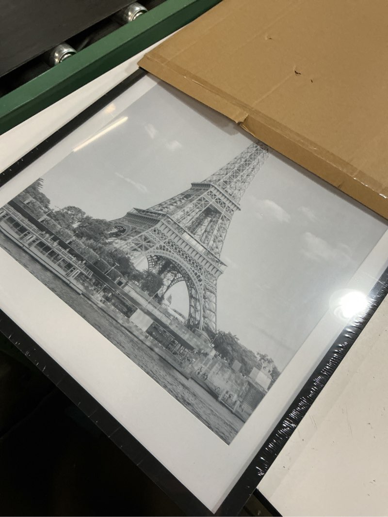 Condition photo showing item condition for upsimples 18x24 picture frame, display pictures 16x20 with mat or 18 x 24 without, wall hanging poster frames, black, 1 pack
