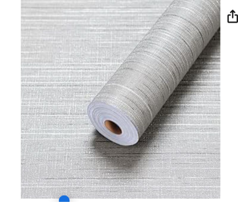 self adhesive peel and stick wallpaper, gray linen textured fabric, thick vinyl contact paper for walls, self adhesive
