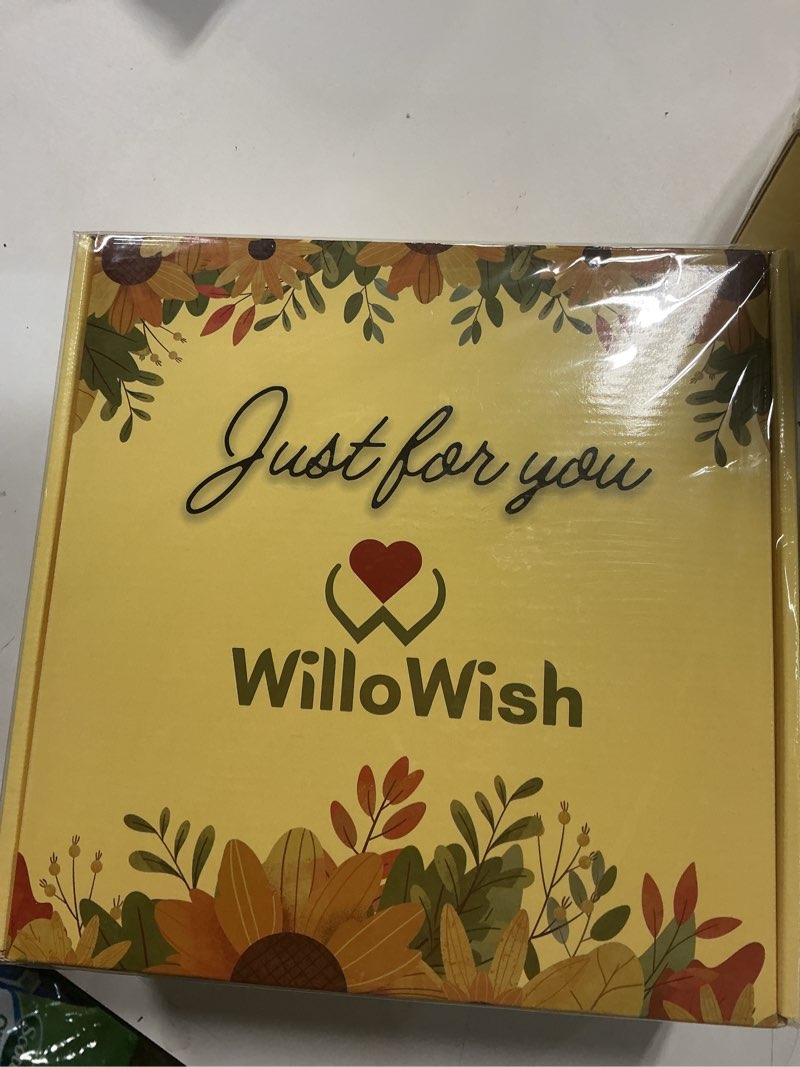 Condition photo showing New/Like New for WilloWish Sending Sunshine Gift Box For Women - 15 PCs Sunshine Gift Baskets For Women - Get Well Soon Gifts Baskets - Spa Self Care Gift - Thinking Of You Gift Basket