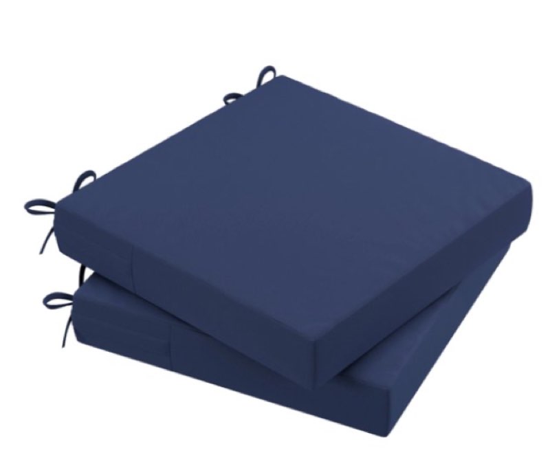 HOMGOOD, Cushion Seat, 3 Piece, 18.5”x16”x3”,  Navy