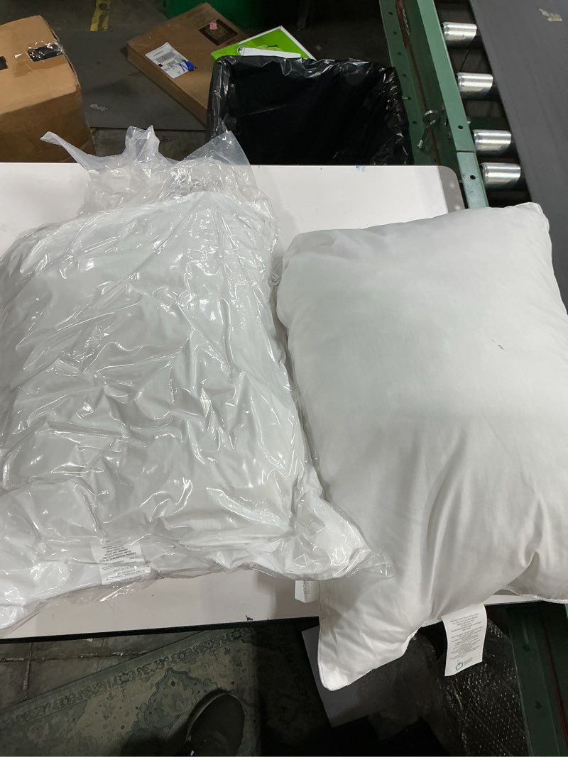 Condition photo showing Good Condition for digital decor 100% cotton luxury hotel pillows standard size set of 2, cooling hypoallergenic down alternative bed pillows for sleeping, medium support for side & back sleepers, made in usa, 26" x 20" gold / medium standard (pack of 2)