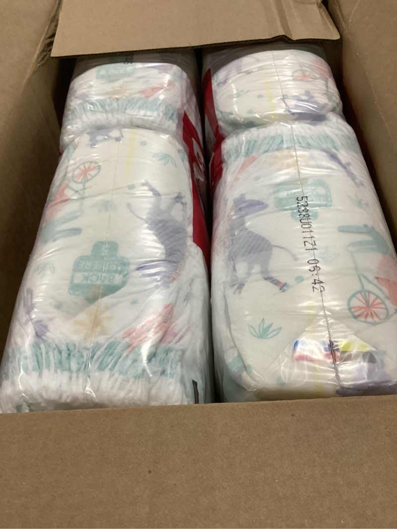 Condition photo showing New/Like New for Pampers Diapers - Cruisers 360 - Size 5, 128 Count, Babyproof up to 100% Leakproof Pull-On Diaper Size 5 128