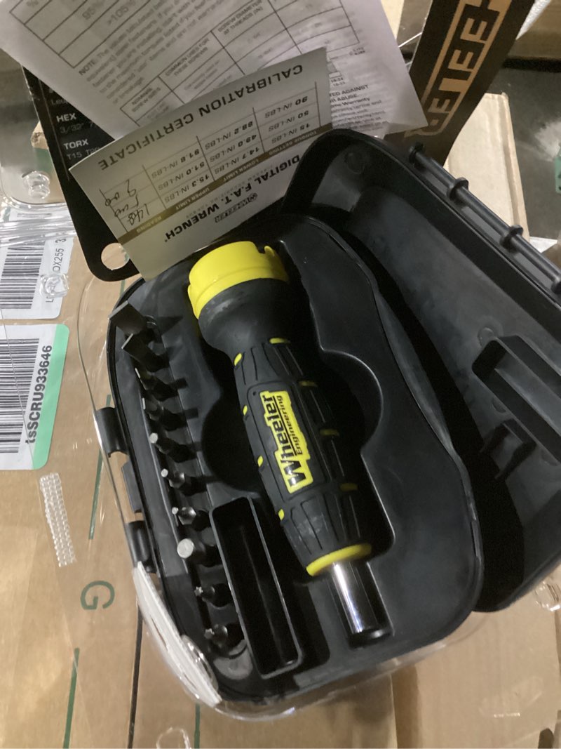 wheeler digital fat (firearms accurizing torque) wrench with interchangeable bits and lcd display fo