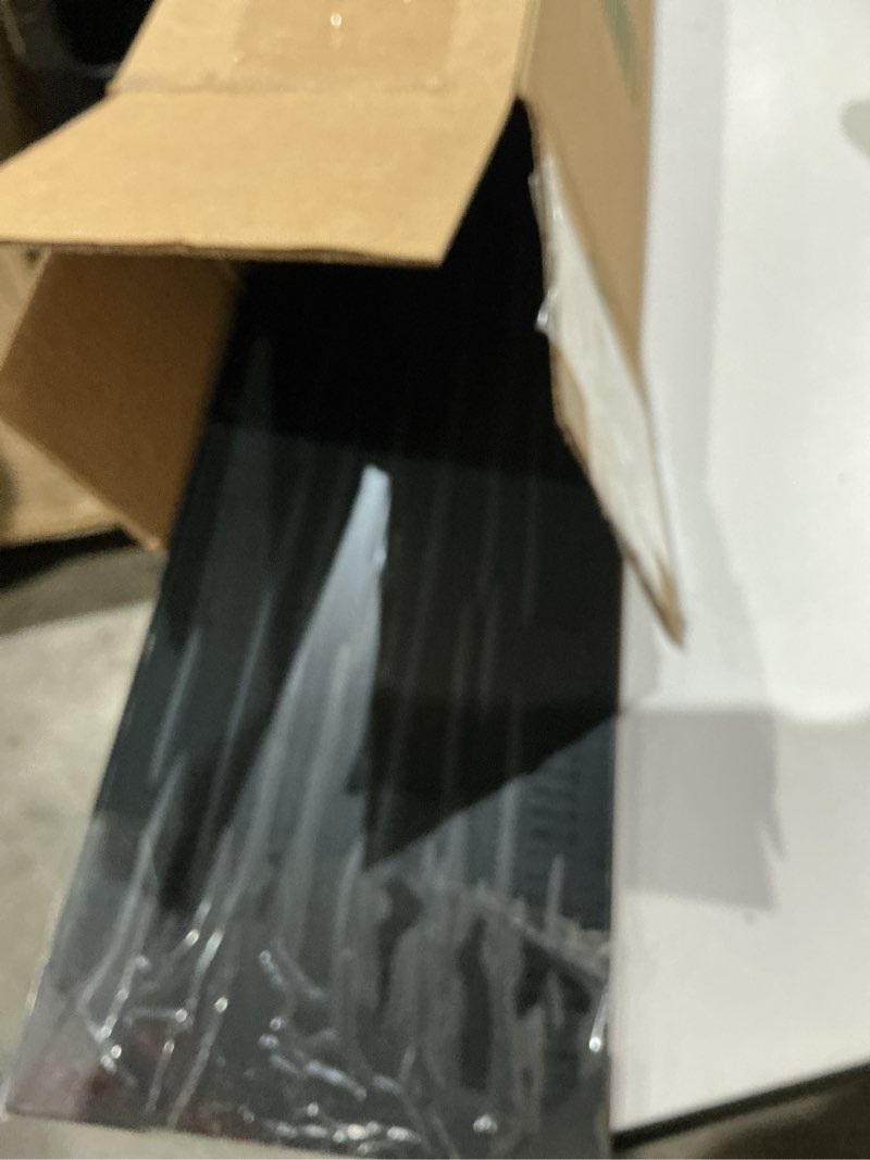 Condition photo showing As Is for uxcell 2pcs door kick plate, 6 x 32 inches aluminum kick plate door plate, 1.5mm (1/16 inch) thickness, for exterior front door or back door, black 6 x 32 inch black