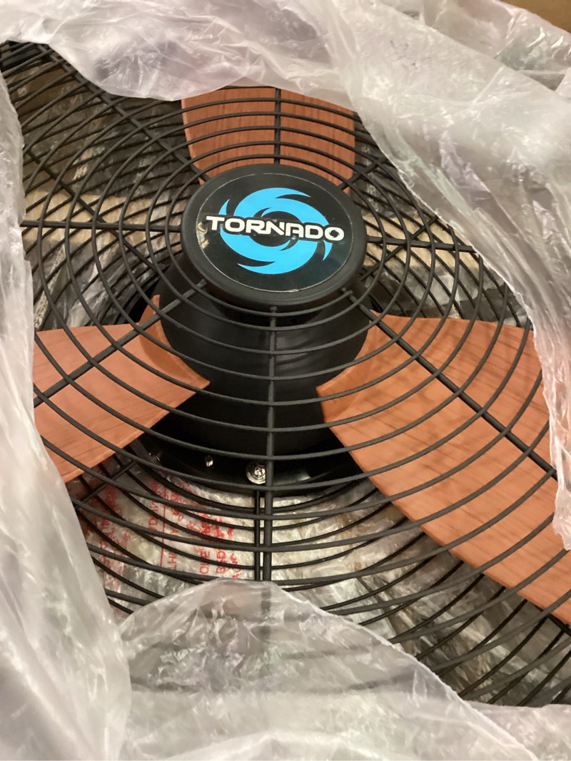 Condition photo showing Good Condition for Tornado 20 Inch Outdoor Downrod Mount Ceiling Fan, IPX4 Water-Resistant Ceiling Hung Fan Remote Control Included, 3 Speed 3300 CFM 10 FT Cord UL Safety Listed