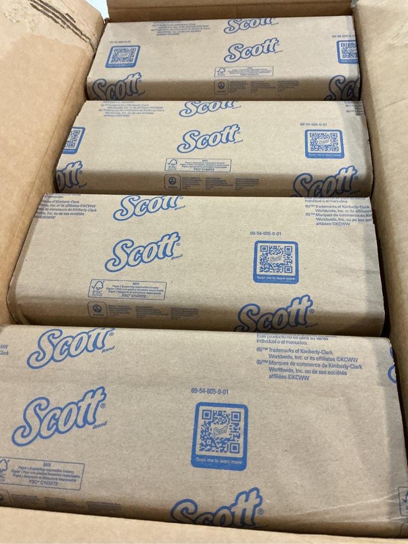 Condition photo showing Good Condition for Scott Professional Universal Multifold Paper Towels, Bulk (01840), Absorbency Pockets, White, 9.2"x9.4" Towel, Compressed, Compact (250 Sheets/Pack, 16 Packs/Case, 4,000 Sheet Total) 250 Sheet (Pack of 16)