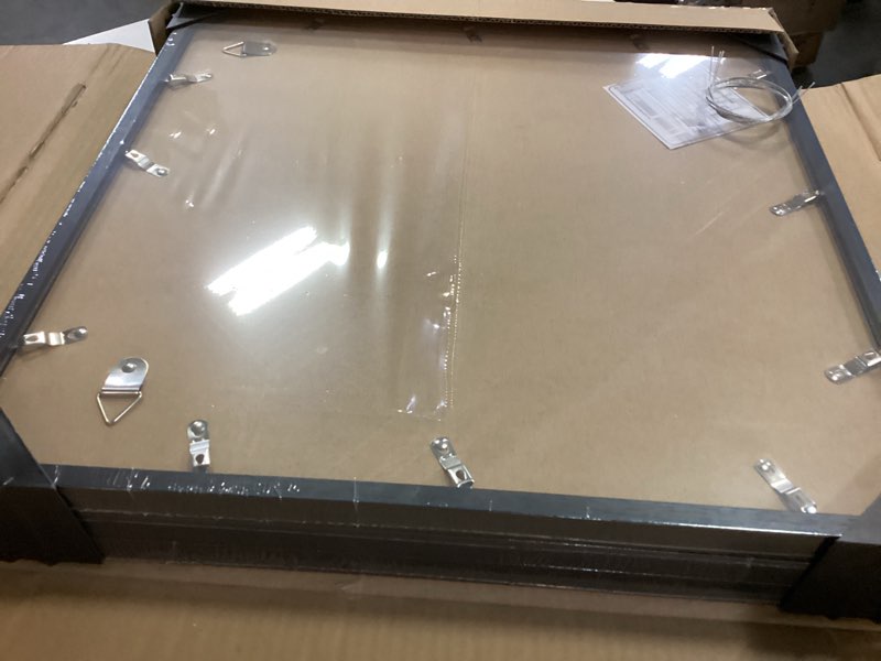 Condition photo showing New/Like New for 16x16 Square Frame Set of 3 - Display 12x12 Photo with Mat or 16 x 16 Poster without Mat, Wall Mounting Horizontal and Vertical, Black Black 16x16 in