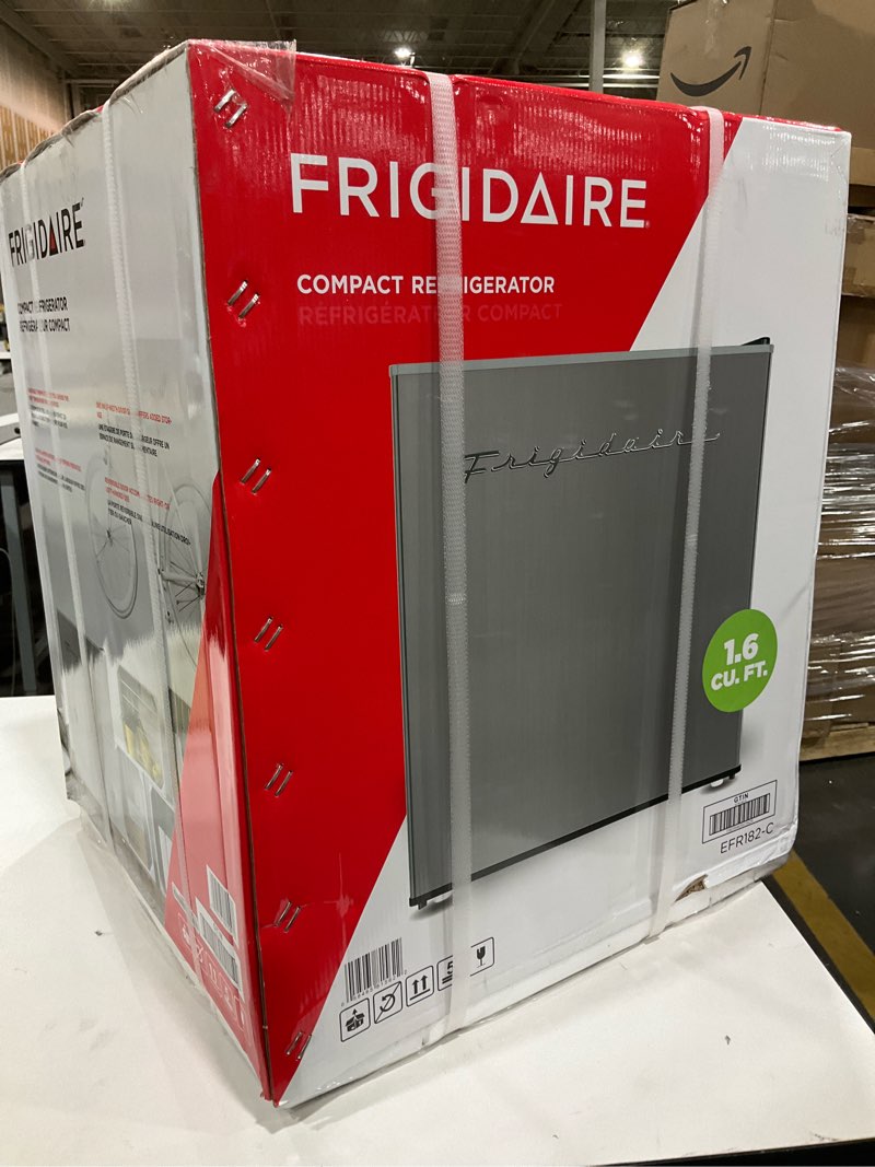 Condition photo showing Good Condition for Frigidaire EFR182 1.6 cu ft Stainless Steel Mini Fridge. Perfect for Home or The Office. Platinum Series, 1.8 1.8 cu ft